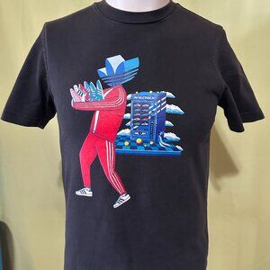 Adidas Sneaker Head Vending Machine Men's Black T Shirt Size XS Cotton